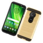 Wholesale Moto G6 Play / Moto G6 Forge (MOTO G Play 6th Gen) Armor Hybrid Case (Gold)